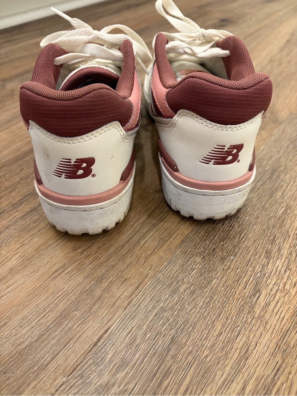 New Balance Women's White Sneakers with Pink & Mauve Accents - Picture 6 of 9